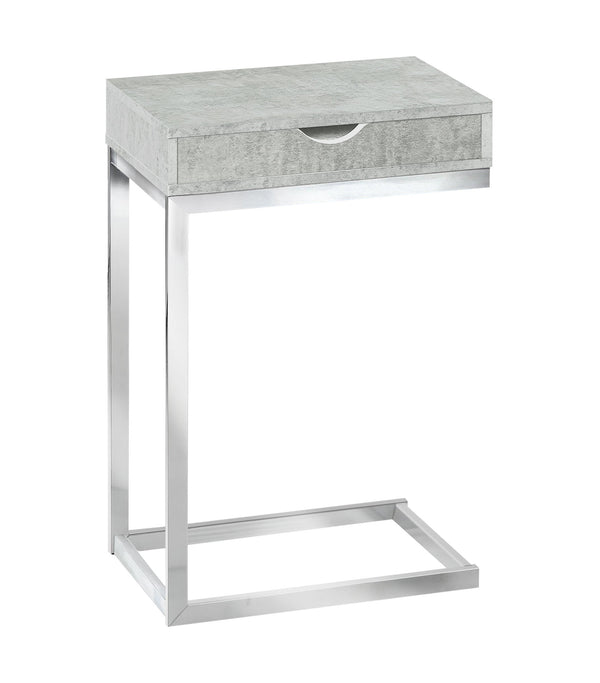 Homeroots 10.25" X 15.75" X 24.5" Grey Finish And Laminated Metal Accent Table Grey  333170