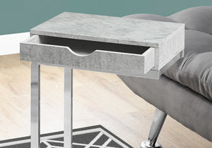HomeRoots 10.25" Elegant Accent Table with Stylish Drawer, Durable Design for Compact Spaces & Versatile Use Grey 333170