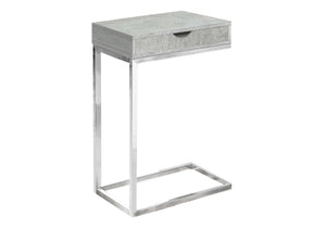 HomeRoots 10.25" Elegant Accent Table with Stylish Drawer, Durable Design for Compact Spaces & Versatile Use Grey 333170