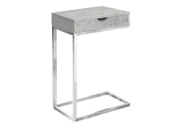 HomeRoots 10.25" Elegant Accent Table with Stylish Drawer, Durable Design for Compact Spaces & Versatile Use Grey 333170