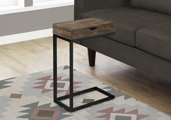 HomeRoots 10.25" Elegant Accent Table with Stylish Drawer, Durable Design for Compact Spaces & Versatile Use Brown,Black 333187