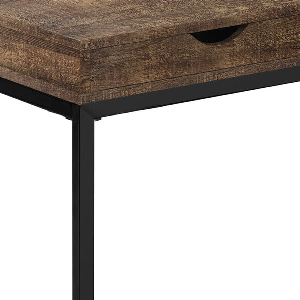 HomeRoots 10.25" Elegant Accent Table with Stylish Drawer, Durable Design for Compact Spaces & Versatile Use Brown,Black 333187