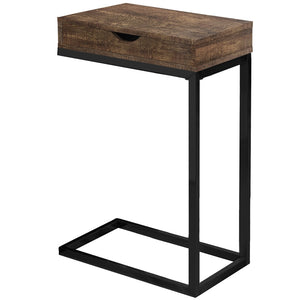 HomeRoots 10.25" Elegant Accent Table with Stylish Drawer, Durable Design for Compact Spaces & Versatile Use Brown,Black 333187