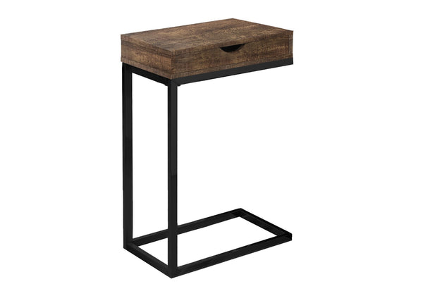 HomeRoots 10.25" Elegant Accent Table with Stylish Drawer, Durable Design for Compact Spaces & Versatile Use Brown,Black 333187