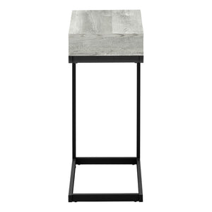 HomeRoots 10.25" Elegant Accent Table with Stylish Drawer, Durable Design for Compact Spaces & Versatile Use Grey,Black 333188