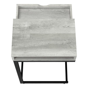 HomeRoots 10.25" Elegant Accent Table with Stylish Drawer, Durable Design for Compact Spaces & Versatile Use Grey,Black 333188