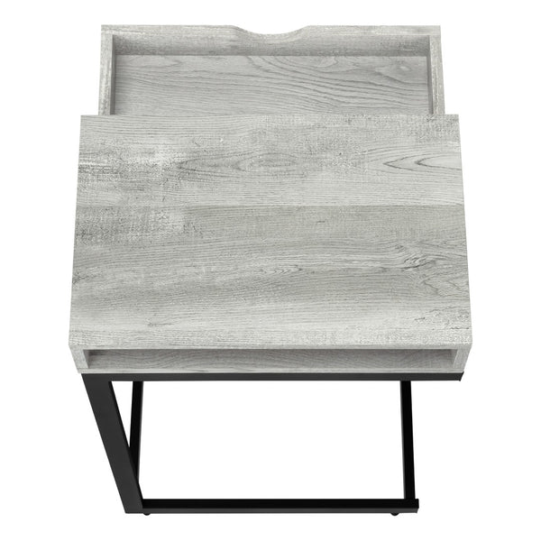 HomeRoots 10.25" Elegant Accent Table with Stylish Drawer, Durable Design for Compact Spaces & Versatile Use Grey,Black 333188