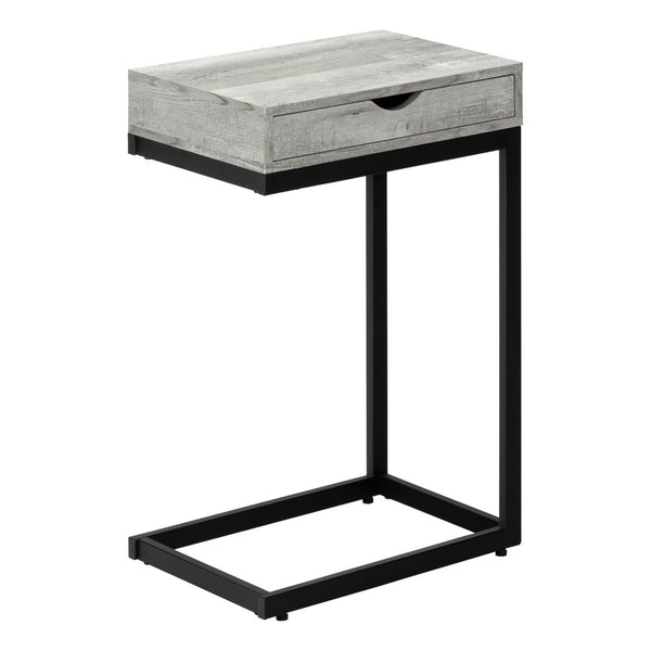 HomeRoots 10.25" Elegant Accent Table with Stylish Drawer, Durable Design for Compact Spaces & Versatile Use Grey,Black 333188
