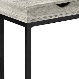 HomeRoots 10.25" Elegant Accent Table with Stylish Drawer, Durable Design for Compact Spaces & Versatile Use Grey,Black 333188