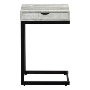 HomeRoots 10.25" Elegant Accent Table with Stylish Drawer, Durable Design for Compact Spaces & Versatile Use Grey,Black 333188