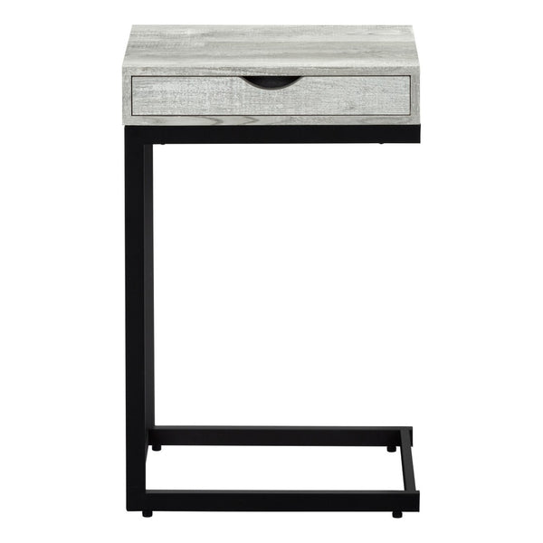 HomeRoots 10.25" Elegant Accent Table with Stylish Drawer, Durable Design for Compact Spaces & Versatile Use Grey,Black 333188