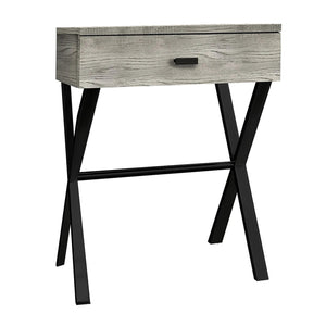 Homeroots 22" Black And Gray Wood And Metal End Table With Drawer Grey,Black  333207