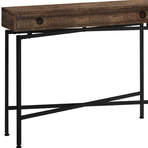 HomeRoots 43" Elegant Cross-Leg Console Table – Versatile Modern Design for Entryways, Living Rooms & Offices Brown,Black 333209