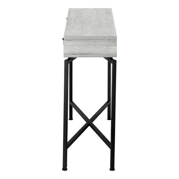 HomeRoots 43" Elegant Cross-Leg Console Table – Versatile Modern Design for Entryways, Living Rooms & Offices Grey,Black 333210