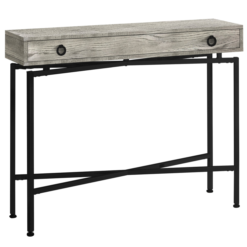Homeroots 43" Gray And Black Cross Leg Console Table Grey,Black  333210