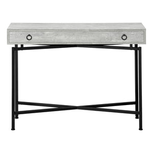 HomeRoots 43" Elegant Cross-Leg Console Table – Versatile Modern Design for Entryways, Living Rooms & Offices Grey,Black 333210