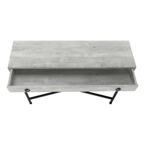 HomeRoots 43" Elegant Cross-Leg Console Table – Versatile Modern Design for Entryways, Living Rooms & Offices Grey,Black 333210