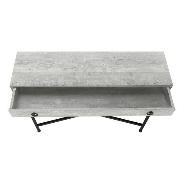 HomeRoots 43" Elegant Cross-Leg Console Table – Versatile Modern Design for Entryways, Living Rooms & Offices Grey,Black 333210