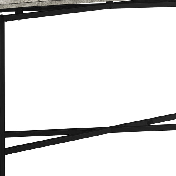 Homeroots 43" Gray And Black Cross Leg Console Table Grey,Black  333210