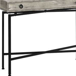 Homeroots 43" Gray And Black Cross Leg Console Table Grey,Black  333210
