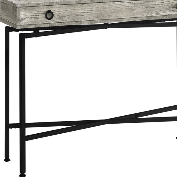 Homeroots 43" Gray And Black Cross Leg Console Table Grey,Black  333210