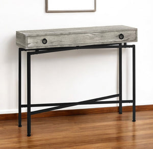 Homeroots 43" Gray And Black Cross Leg Console Table Grey,Black  333210