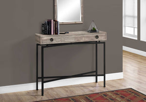 Homeroots 43" Taupe And Black Cross Leg Console Table Taupe,Black  333211
