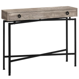 Homeroots 43" Taupe And Black Cross Leg Console Table Taupe,Black  333211