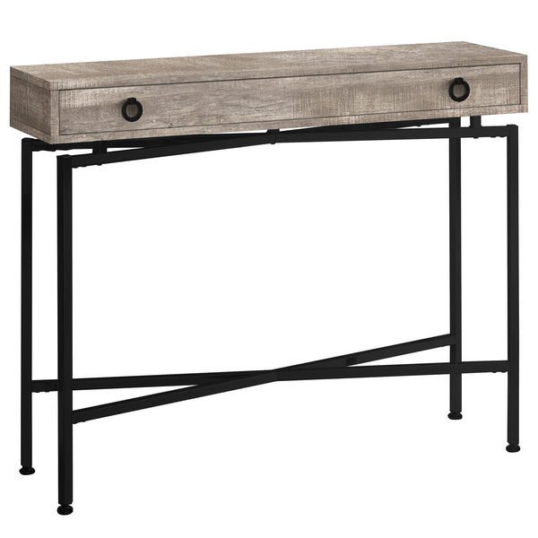 Homeroots 43" Taupe And Black Cross Leg Console Table Taupe,Black  333211