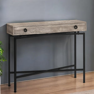 Homeroots 43" Taupe And Black Cross Leg Console Table Taupe,Black  333211
