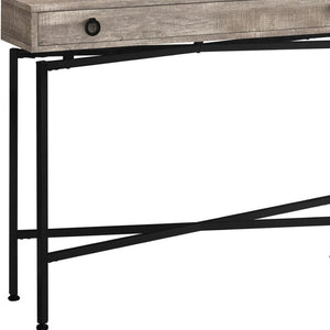 HomeRoots 43" Elegant Cross-Leg Console Table – Versatile Modern Design for Entryways, Living Rooms & Offices Taupe,Black 333211
