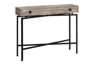 HomeRoots 43" Elegant Cross-Leg Console Table – Versatile Modern Design for Entryways, Living Rooms & Offices Taupe,Black 333211