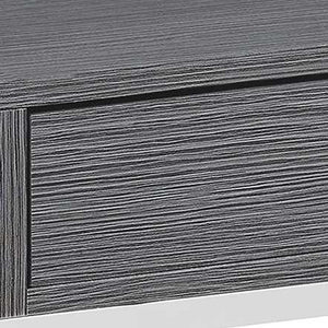 Homeroots 24" Silver And Gray Wood And Metal End Table With Drawer And Shelf Grey  333230