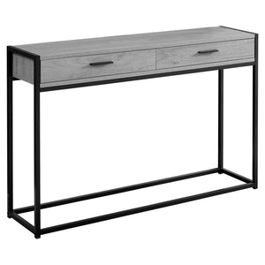 Homeroots 48" Gray And Black Frame Console Table And Drawers Grey,Black  333244