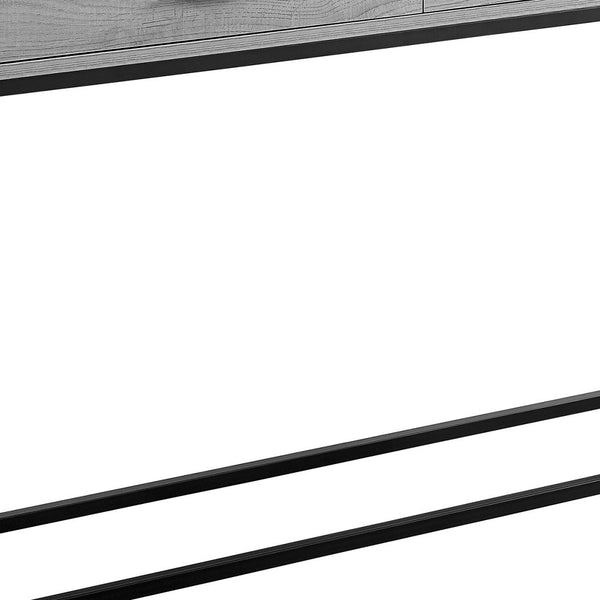 Homeroots 48" Gray And Black Frame Console Table And Drawers Grey,Black  333244