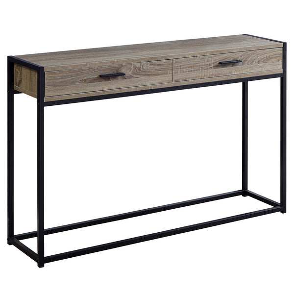 Homeroots 48" Taupe And Black Frame Console Table Dark Taupe,Black  333245