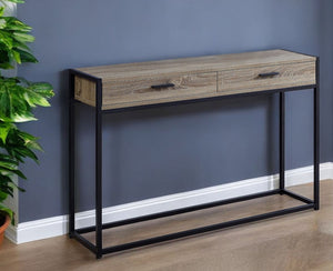 Homeroots 48" Taupe And Black Frame Console Table Dark Taupe,Black  333245