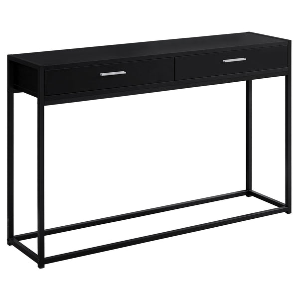 Homeroots 48" Black Frame Console Table And Drawers Black,Black  333246