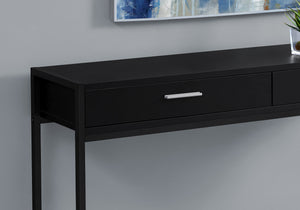 Homeroots 48" Black Frame Console Table And Drawers Black,Black  333246