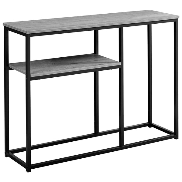 Homeroots 42" Gray And Black Frame Console Table With Storage Grey,Black  333247