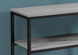 Homeroots 42" Gray And Black Frame Console Table With Storage Grey,Black  333247