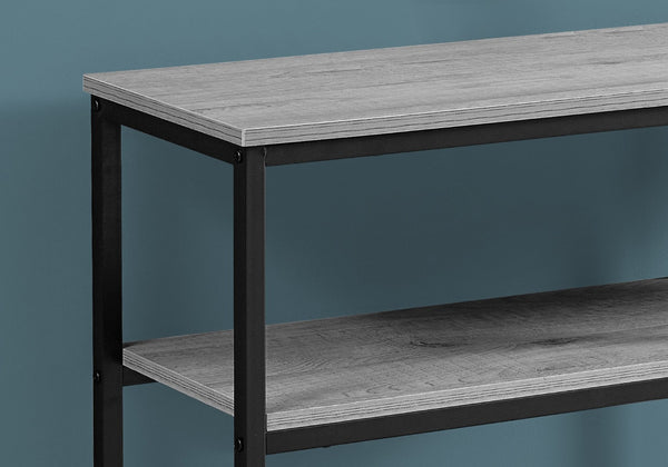 HomeRoots 42" Modern Console Table with Ample Storage, Durable Frame for Entryway or Living Room Décor Grey,Black 333247