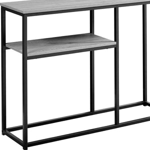 HomeRoots 42" Modern Console Table with Ample Storage, Durable Frame for Entryway or Living Room Décor Grey,Black 333247
