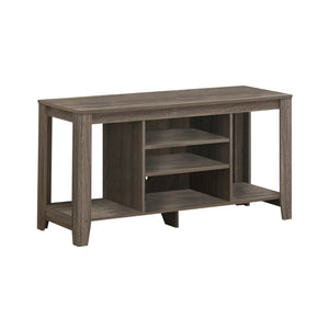 Homeroots 48" Deep Taupe Open Shelving Tv Stand Dark Taupe Manufactured Wood 333253