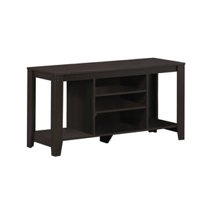 Homeroots 48" Dark Brown Open Shelving Tv Stand Cappuccino Manufactured Wood 333254