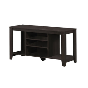 Homeroots 48" Dark Brown Open Shelving Tv Stand Cappuccino Manufactured Wood 333254
