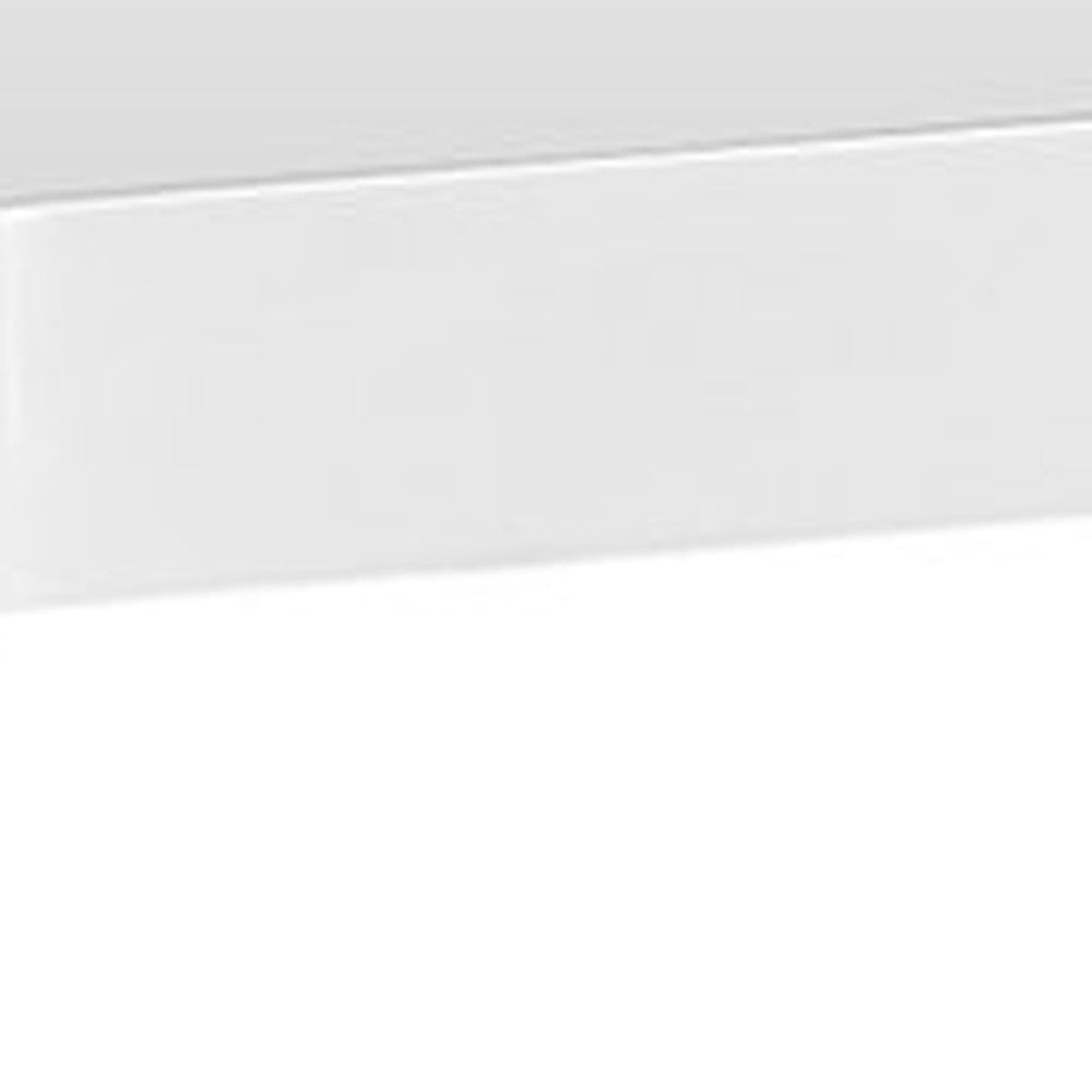 Homeroots 15.75" X 59" X 15.75" White Clear Hollow Core Tempered Glass Tv Stand White,Clear Manufactured Wood 333255