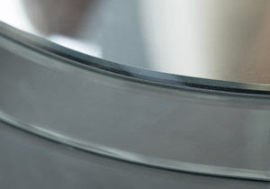 Homeroots 24" Silver Glass Round End Table   333268