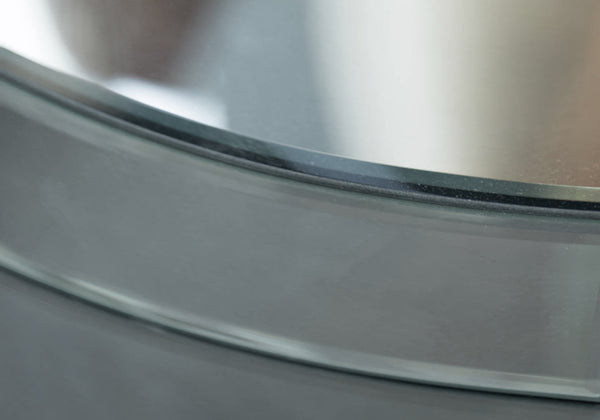 Homeroots 33" Silver Glass Mirrored End Table Silver  333269