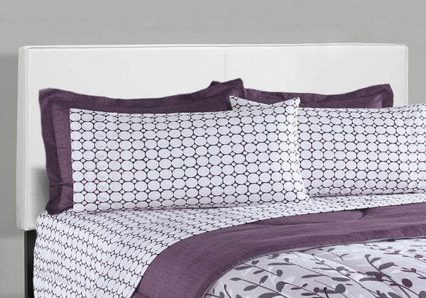 Homeroots White Standard Bed Upholstered With Headboard  Solid Manufactured Wood 333281